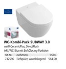 WC-Kombi-Pack SUBWAY 3.0 von Villeroy & Boch im aktuellen Holz Possling Prospekt