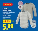 Bodies bébé - LUPILU en promo chez Lidl Bodies bébé - LUPILU dans le catalogue Lidl