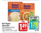 Express Reis im Angebot bei EDEKA in Gera Express Reis Angebote von Ben's Original bei EDEKA Gera für 1,29 €