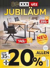 Tisch im XXXLutz Möbelhäuser Prospekt in Gladbeck Aktueller XXXLutz Möbelhäuser Prospekt mit Tisch, "JUBILÄUM", Seite 1