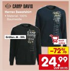 Herren Sweatshirt im Angebot bei Netto Marken-Discount in Göttingen Herren Sweatshirt Angebote von CAMP DAVID bei Netto Marken-Discount Göttingen für 24,99 €