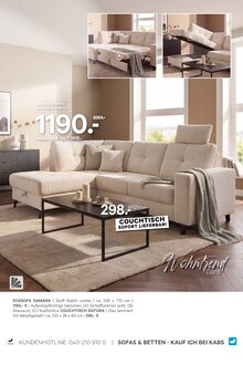 Ecksofa im aktuellen Kabs Prospekt (Essen) Ecksofa im Kabs Prospekt "VORTEILSWOCHEN" mit 42 Seiten (Essen)