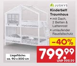 Kinderbett Traumhaus Angebote von JUSKYS bei Netto Marken-Discount Homburg für 799,99 €