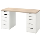 Schreibtisch Eicheneff wlas/weiß bei IKEA im Prospekt  für 163,97 €