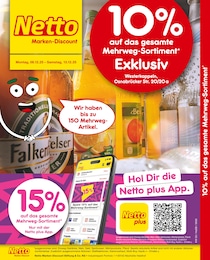 Netto Marken-Discount Prospekt für Westerkappeln mit 2 Seiten Netto Marken-Discount Prospekt für Westerkappeln: "10% auf das gesamte Mehrweg-Sortiment", 2 Seiten, 08.12.2025 - 13.12.2025