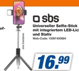 Aktuelles Universeller Selfie-Stick mit integriertem LED-Licht und Stativ Angebot bei expert in Osnabrück ab 16,99 €
