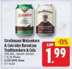 Aktuelle Cola Angebote bei WEZ in Löhne Aktuelles Weizenkorn & Cola oder Berentzen Traditionskorn & Cola Angebot bei WEZ in Löhne ab 1,99 €
