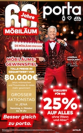 Aktueller porta Möbel Möbel & Einrichtung Prospekt in Rudolstadt und Umgebung, "60 JAHRE MÖBILÄUM" mit 4 Seiten, 28.09.2025 - 04.10.2025
