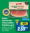 Selection Bio Schwarzwälder Schinken g.g.A. Angebote von Dulano bei Lidl Wuppertal für 2,59 €