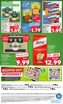 Warsteiner im aktuellen Kaufland Prospekt (Göppingen) Warsteiner im Kaufland Prospekt "Aktuelle Angebote" mit 54 Seiten (Göppingen)