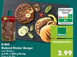 Bioland Rinder-Burger Angebote von K-BIO bei Kaufland Bremen für 3,99 €