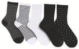 Lot de 5 paires de mi-chaussettes femme en promo chez Super U Quimper à 4,90 €