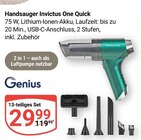 GLOBUS Rüsselsheim - Handsauger Invictus One Quick Angebot im Prospekt Handsauger Invictus One Quick bei GLOBUS im Rüsselsheim Prospekt für 29,99 €