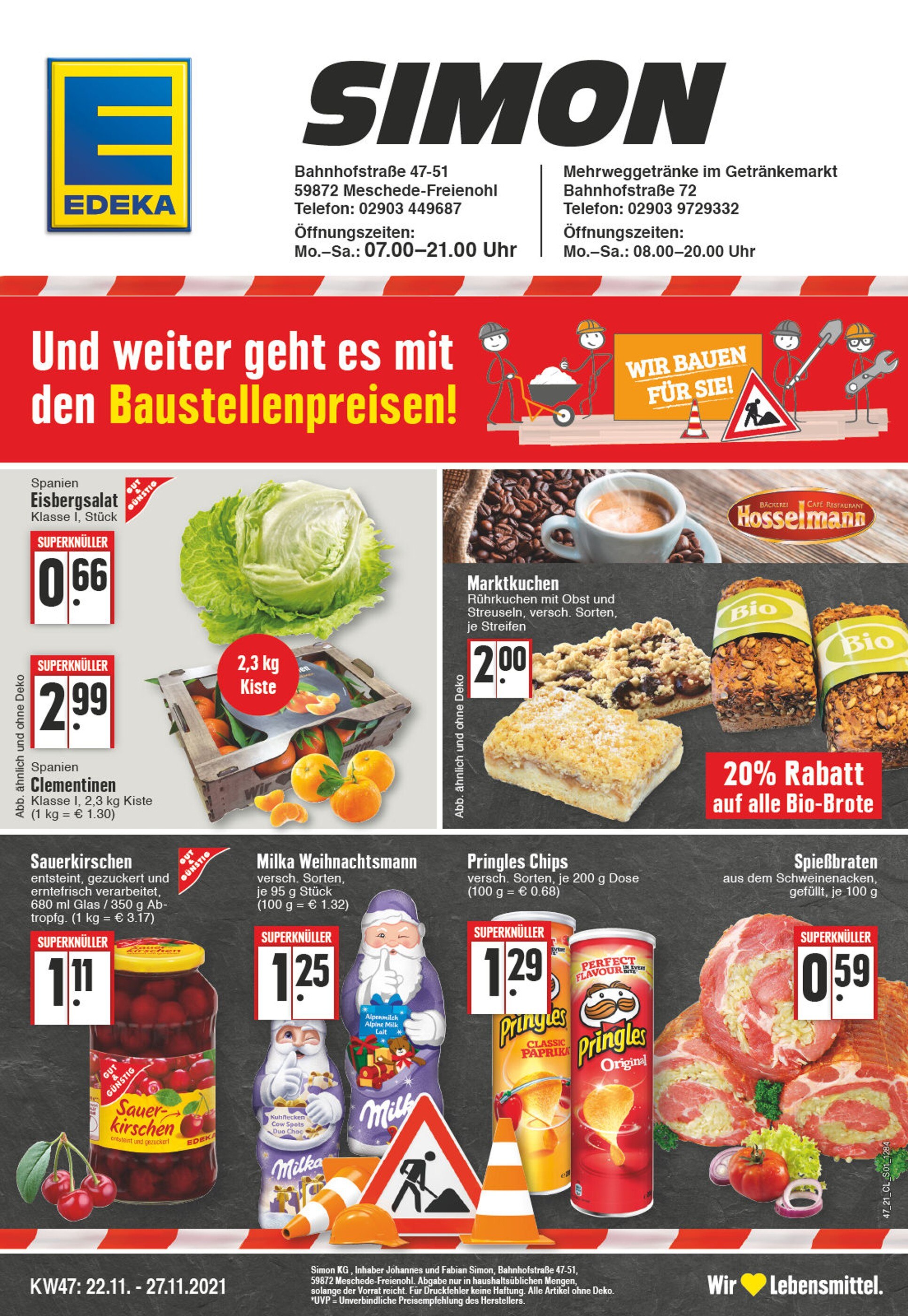 EDEKA Prospekt für Arnsberg mit 24 Seiten EDEKA Prospekt für Arnsberg: "Aktuelle Angebote", 24 Seiten, 22.11.2021 - 27.11.2021