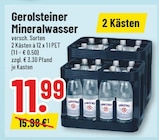 Mineralwasser im Angebot bei Trinkgut in Arnsberg Mineralwasser Angebote von Gerolsteiner bei Trinkgut Arnsberg für 11,99 €