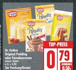 Original Pudding oder Paradiescreme von Dr. Oetker im aktuellen EDEKA Prospekt