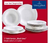 Tafel-Service 'Black Lines' von Villeroy & Boch im aktuellen Segmüller Prospekt für 