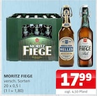 Helles oder Pils Angebote von MORITZ FIEGE bei Getränke Ellerkamp Borken für 17,99 €