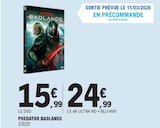 Predator Badlands DVD - ESCD en promo chez E.Leclerc Bayonne à 15,99 €