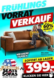 Seats and Sofas Prospekt "FRÜHLINGS VORRAT VERKAUF" für Wuppertal, 1 Seite, 02.04.2024 - 13.04.2024