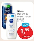 Duschgel von Nivea für 1,99 € bei budni im Angebot Duschgel von Nivea im aktuellen budni Prospekt
