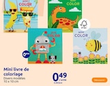 Mini livre de coloriage dans le catalogue Action