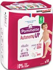 Culotte Autonomy UP Taille 6 +16kg x18 - Pommette - Intermarché Hyper à Bergerac Culotte Autonomy UP Taille 6 +16kg x18 - Pommette en promo chez Intermarché Hyper Bergerac à 3,81 €