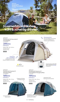 Zelt im Decathlon Prospekt "Dein Sommer startet hier" mit 20 Seiten (Regensburg)