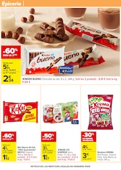 Kinder Angebote im Prospekt "70 % D’ÉCONOMIES SUR UNE SÉLECTION DE PRODUITS D'HYGIÈNE" von Carrefour auf Seite 29