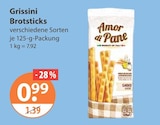 Grissini Brotsticks im V-Markt Prospekt Grissini Brotsticks von Amor di Pane im aktuellen V-Markt Prospekt für 0,99 €