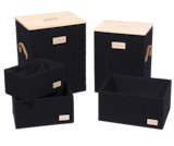 Panière à linge effet velours en promo chez Maxi Bazar Panière à linge effet velours dans le catalogue Maxi Bazar