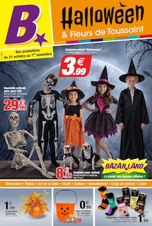 Catalogue Bazarland à Revin cette semaine, valable du 21/10/2026 au 01/11/2026 Prospectus Bazarland à Revin, "Halloween & Fleurs de Toussaint", 12 pages de promos valables du 21/10/2026 au 01/11/2026