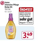 Intensive Pflege Body Oil Angebote von Isana bei Rossmann Essen für 3,49 €