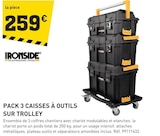 Pack 3 caisses à outils sur trolley à Tout Faire dans Fontanes