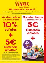 Netto Marken-Discount Prospekt "Wir bauen um - Sie sparen gleich doppelt!", 2 Seiten, für Bernau, 24.02.2020 - 29.02.2020 Netto Marken-Discount Prospekt "Wir bauen um - Sie sparen gleich doppelt!", 2 Seiten, für Bernau, 24.02.2020 - 29.02.2020