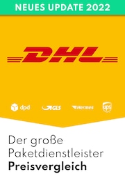 DHL Packstation Prospekt: "Großer Paketdienstleister Vergleich", 5 Seiten, 21.09.2022 - 31.12.2022