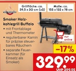 Smoker Holzkohlegrill Buffalo Angebote bei Netto Marken-Discount Haltern am See für 329,99 €