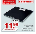 Personenwaage „Style Sense Compact“ Angebote von LEIFHEIT bei Segmüller Kaufbeuren für 11,99 €