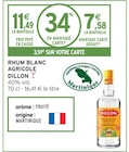 RHUM BLANC AGRICOLE - DILLON - Intermarché à Valence RHUM BLANC AGRICOLE - DILLON en promo chez Intermarché Valence à 7,58 €