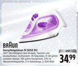 Dampfbügeleisen SI 3030 PU Angebote von Braun bei E center Bietigheim-Bissingen für 34,99 €