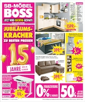 Aktueller SB Möbel Boss Prospekt mit Küchenmöbel, "JETZT WIRD RICHTIG GESPART!", Seite 1