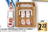 Mineralwasser classic im Angebot bei E center in Filderstadt Mineralwasser classic Angebote von Europerl bei E center Filderstadt für 2,22 €