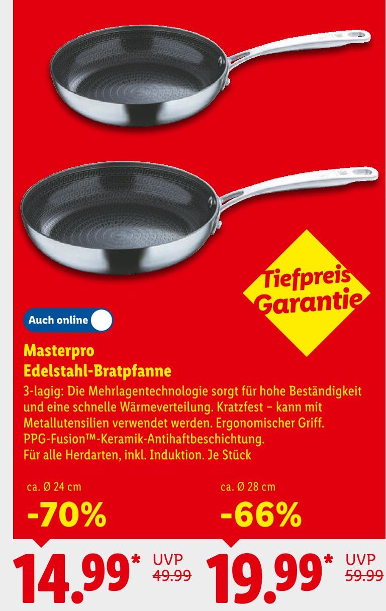 Edelstahl-Bratpfanne ca. Ø 24 cm