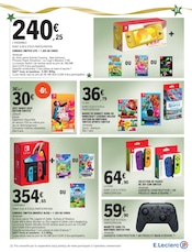 Promos Nintendo Switch lite dans le catalogue "DES CADEAUX PLEIN LA HOTTE à prix E.Leclerc" de E.Leclerc à la page 27