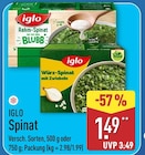 Spinat im ALDI Nord Prospekt Spinat von Iglo im aktuellen ALDI Nord Prospekt für 1,49 €