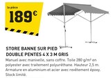 Tout Faire Daglan - Promo Store banne sur pied double pentes 4 x 3 m gris Promo Store banne sur pied double pentes 4 x 3 m gris à 189,00 € dans le catalogue Tout Faire à Daglan