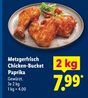 Aktuelle Paprika Angebote bei Lidl in München Aktuelles Metzgerfrisch Chicken-Bucket Paprika Angebot bei Lidl in München ab 7,99 €