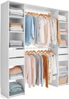 Kit dressing 2 colonnes l. 180 x H. 200 cm décor blanc - Castorama à Rouen Kit dressing 2 colonnes l. 180 x H. 200 cm décor blanc en promo chez Castorama Rouen à 99,00 €