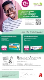 Apotheken Prospekt von mea - meine apotheke Zeltingen-Rachtig mea - meine apotheke Prospekt: "Unsere Juni-Angebote", 4 Seiten, 01.06.2026 - 30.06.2026