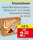 Stieleis Mini Romanze Vanille o. Schoko von Cornetto für 2,22 € bei Zimmermann im Angebot Stieleis Mini Romanze Vanille o. Schoko von Cornetto im aktuellen Zimmermann Prospekt